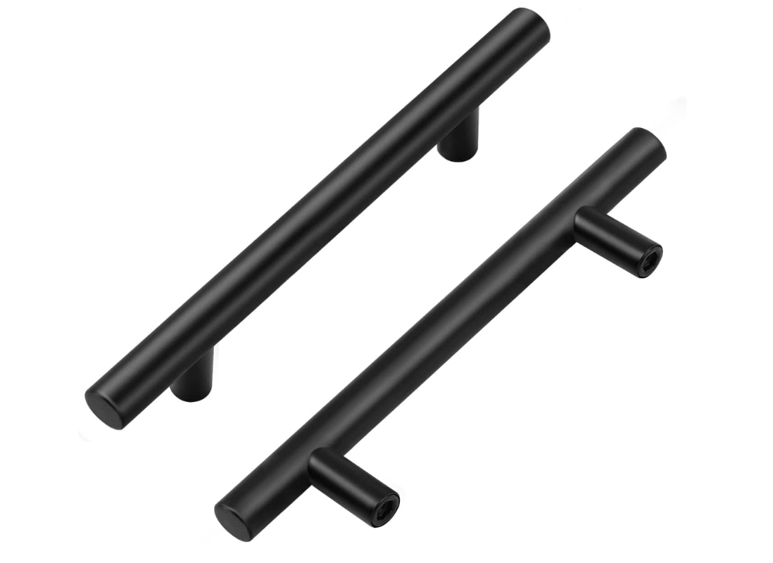 Premium BLACK T Bar Cabinet Pulls - SOLID Stainless Steel – Tong's Hardware